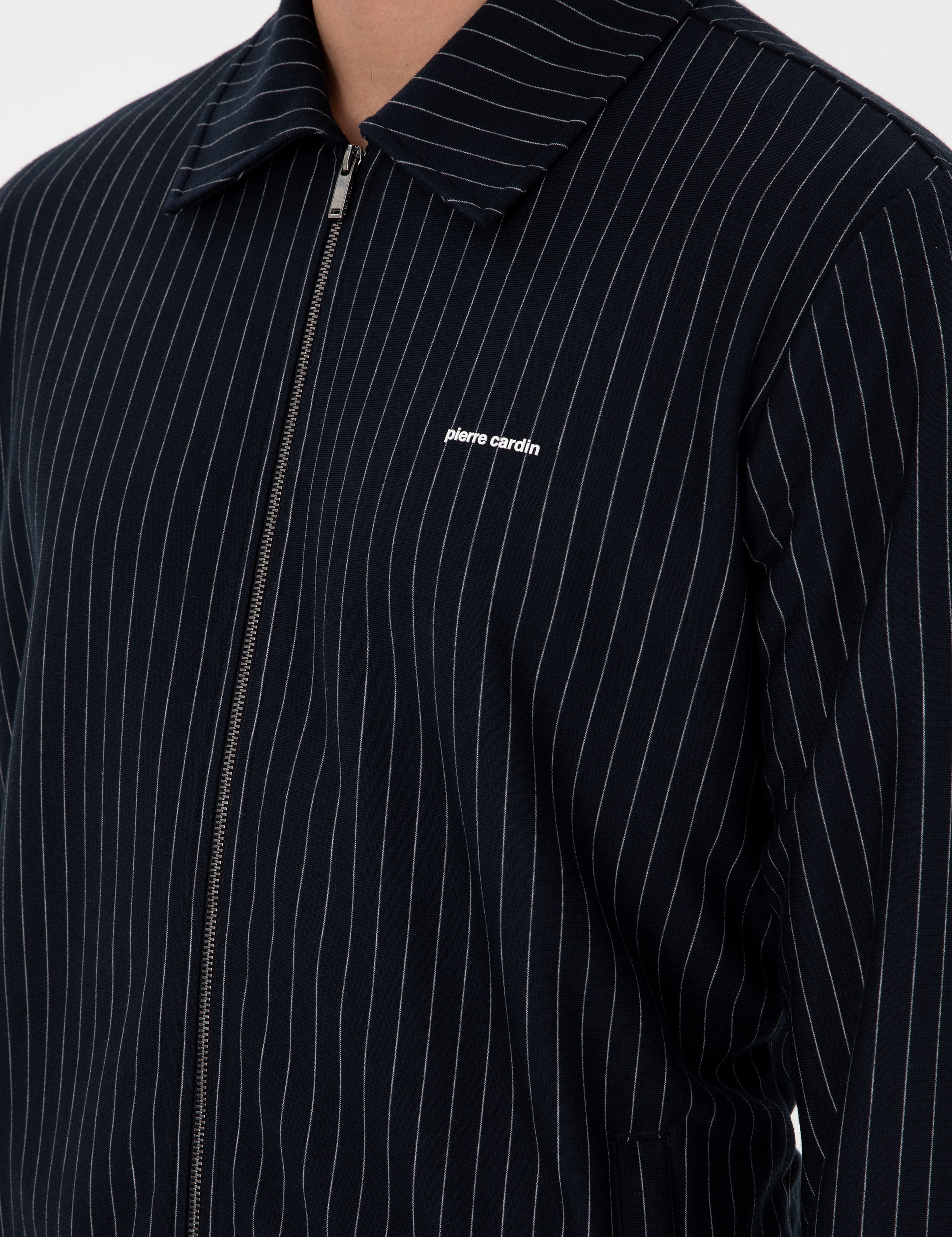 Lacivert Regular Fit Örme Hırka - Image 6