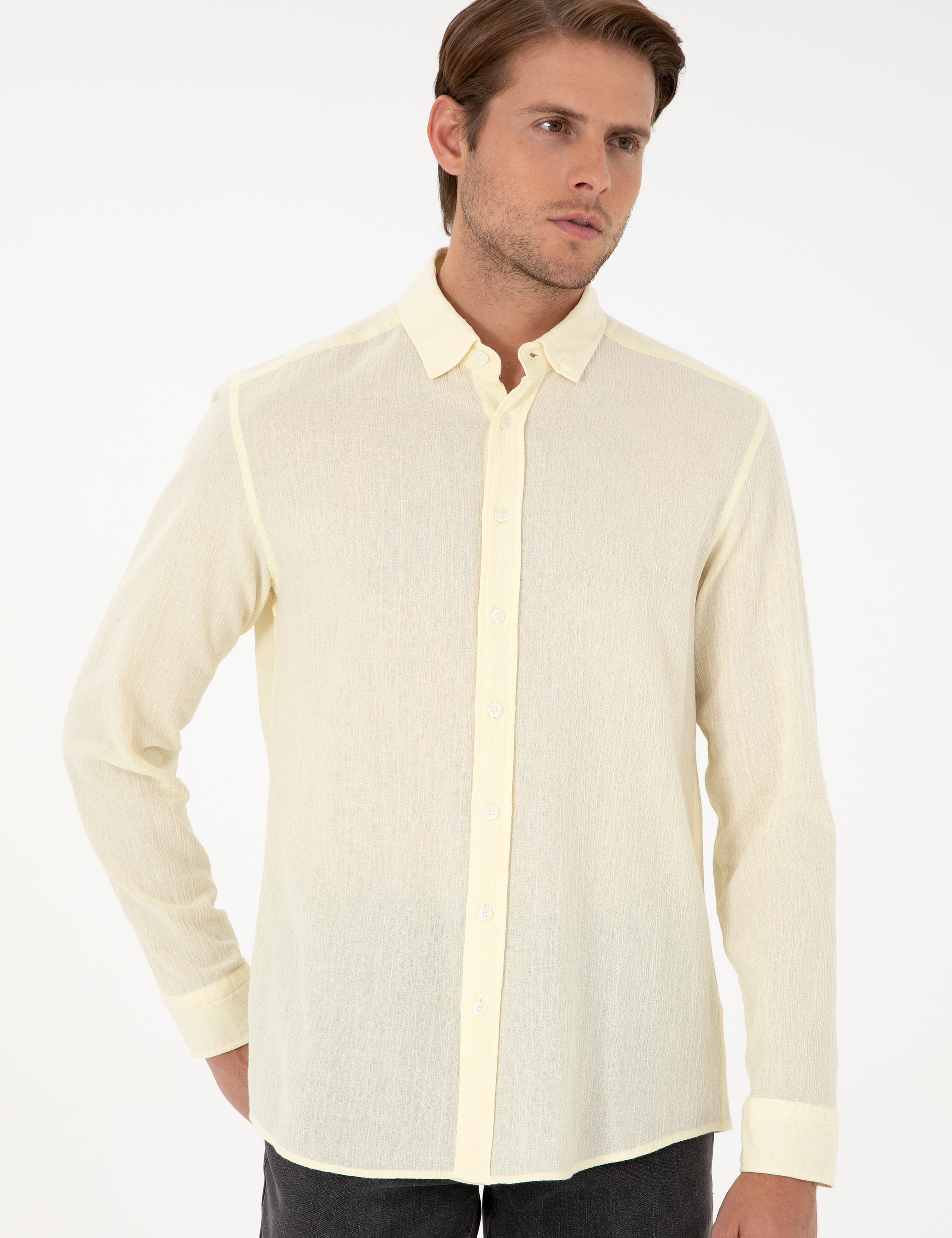 Limon Regular Fit Uzun Kollu Gömlek - Image 3