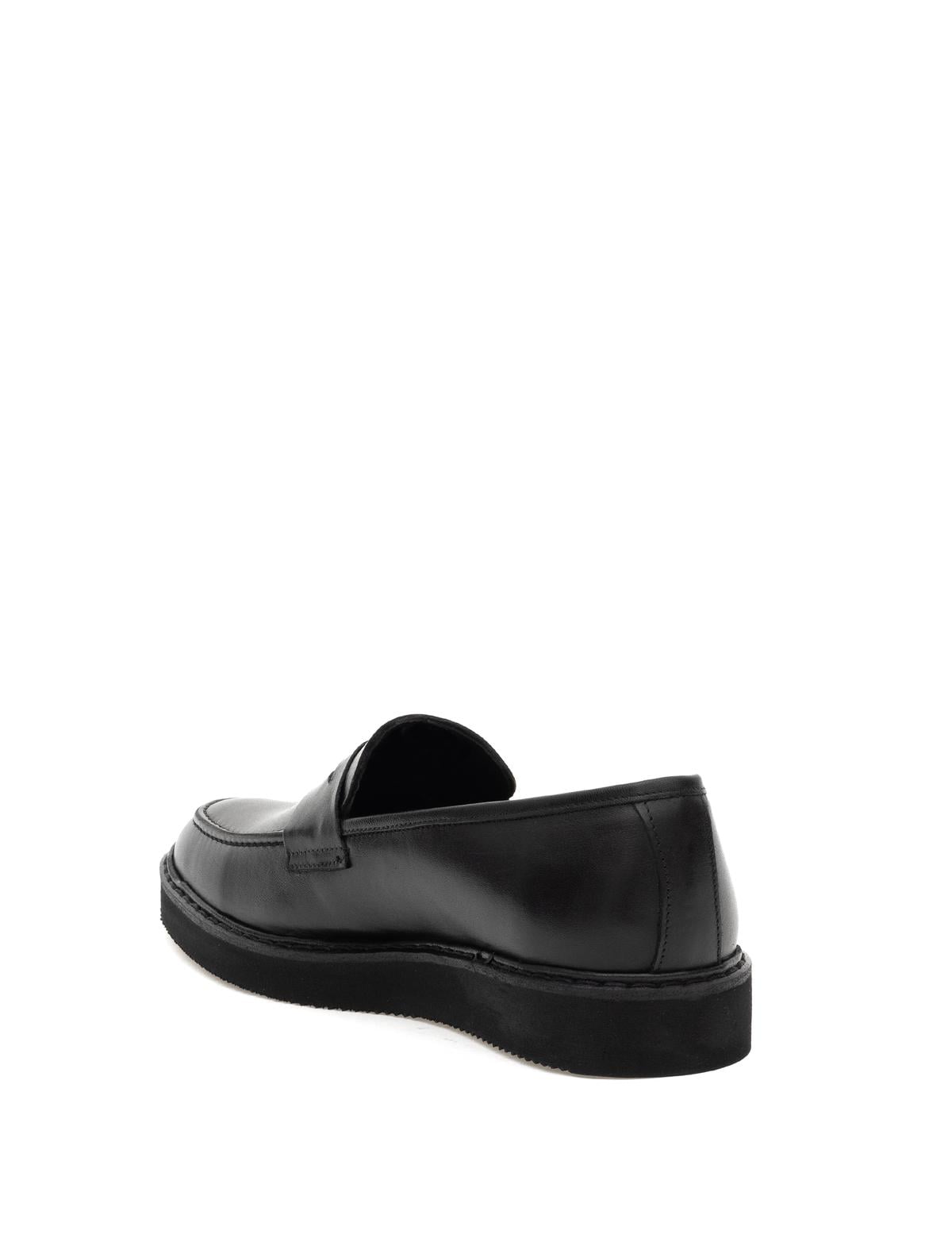 Siyah %100 Deri Casual Ayakkabı - 50298494002