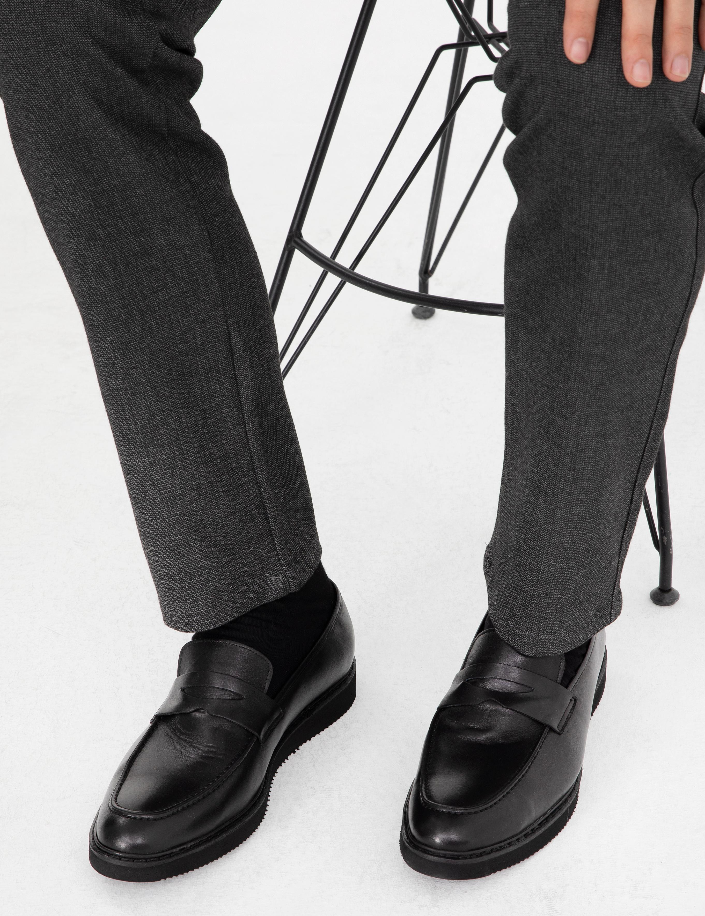 Siyah %100 Deri Casual Ayakkabı