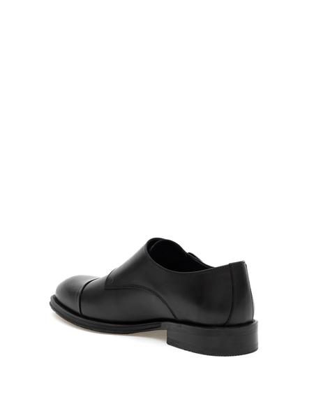 Siyah %100 Deri Klasik Ayakkabı - 50295886006