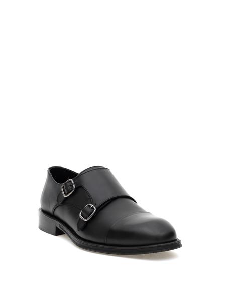 Siyah %100 Deri Klasik Ayakkabı - 50295886006