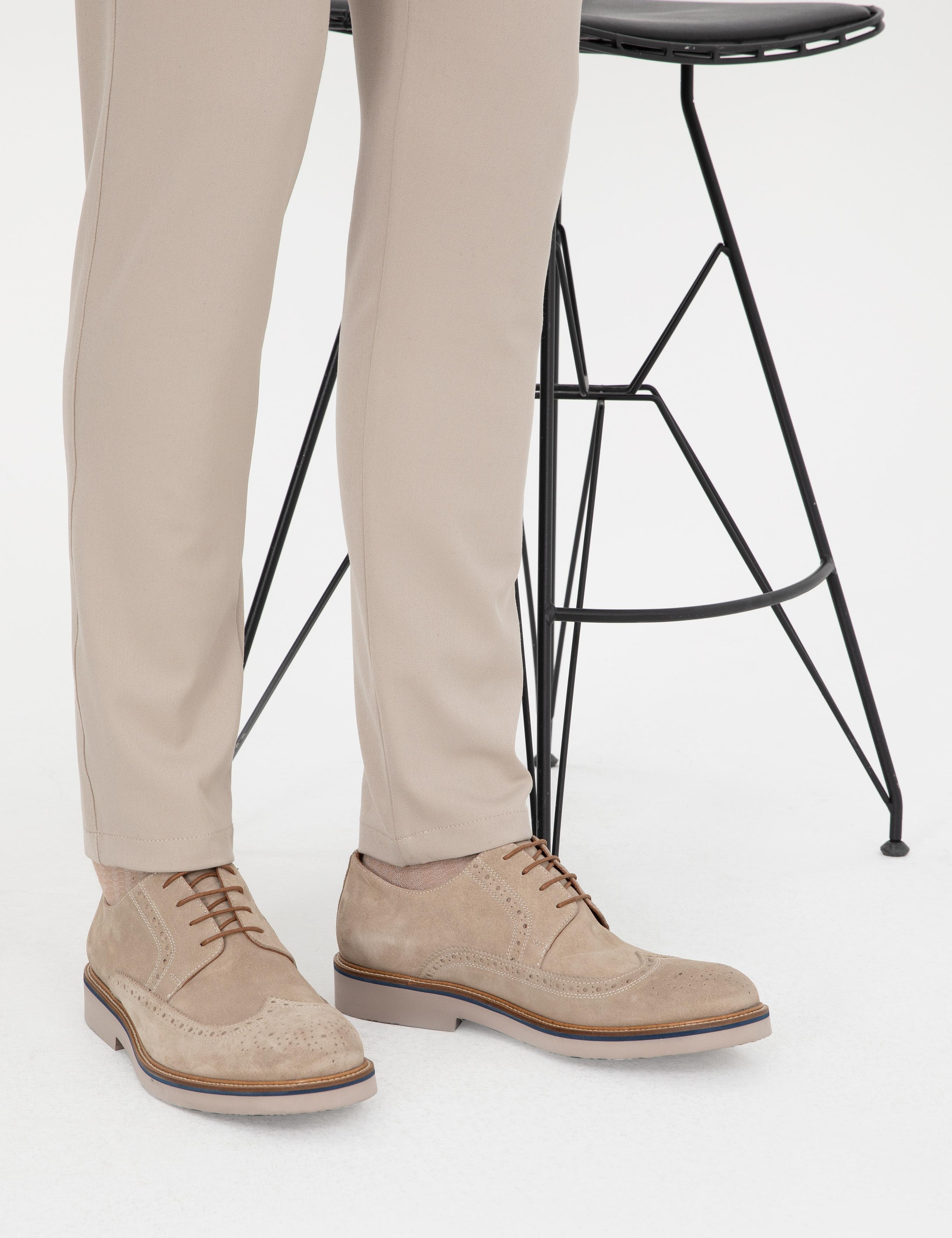 Bej %100 Deri Casual Ayakkabı