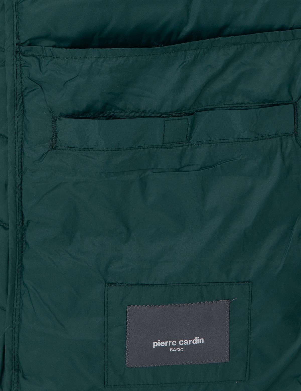 Yeşil Kapüşonlu Cropped Slim Mont - 50292790049