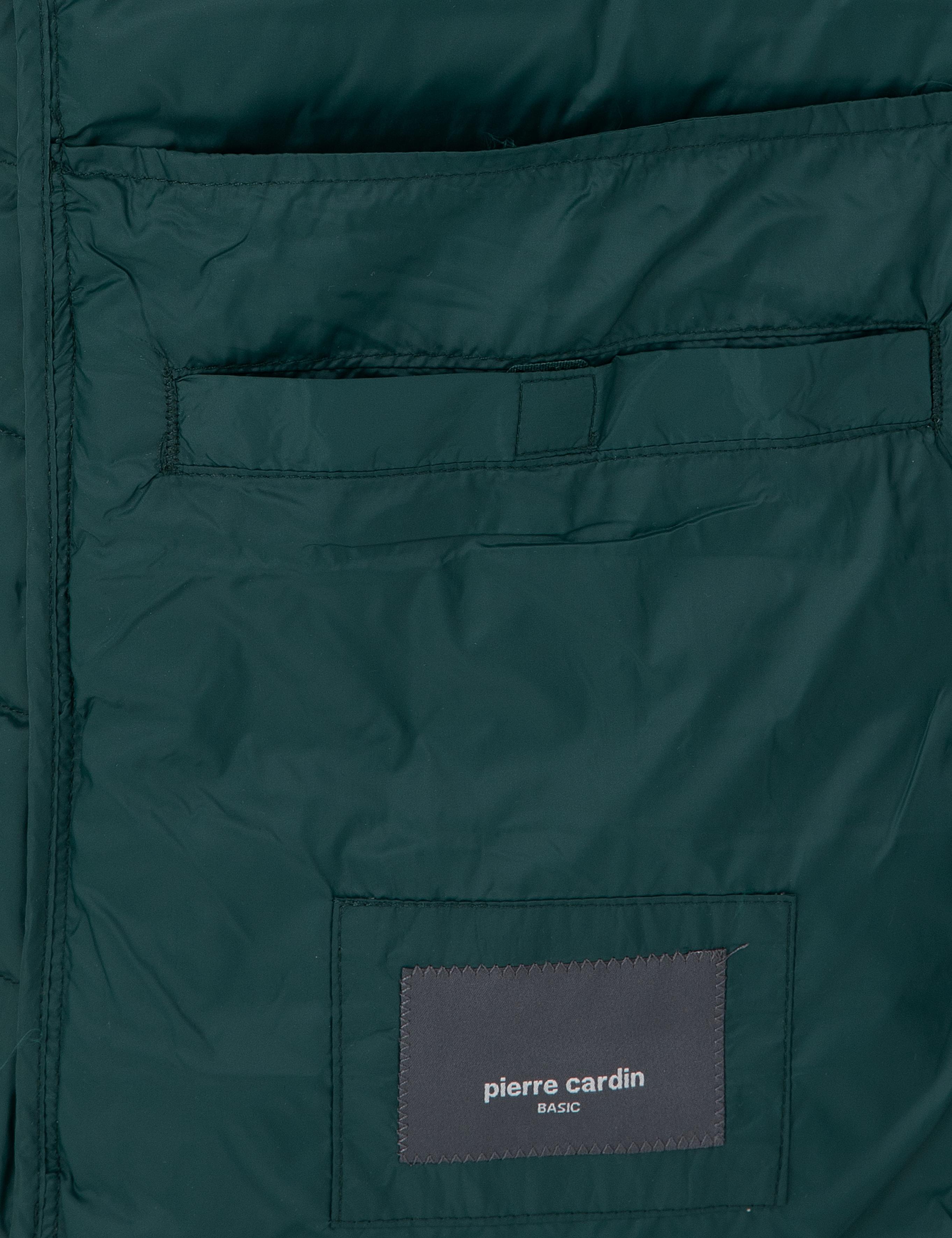 Yeşil Kapüşonlu Cropped Slim Mont