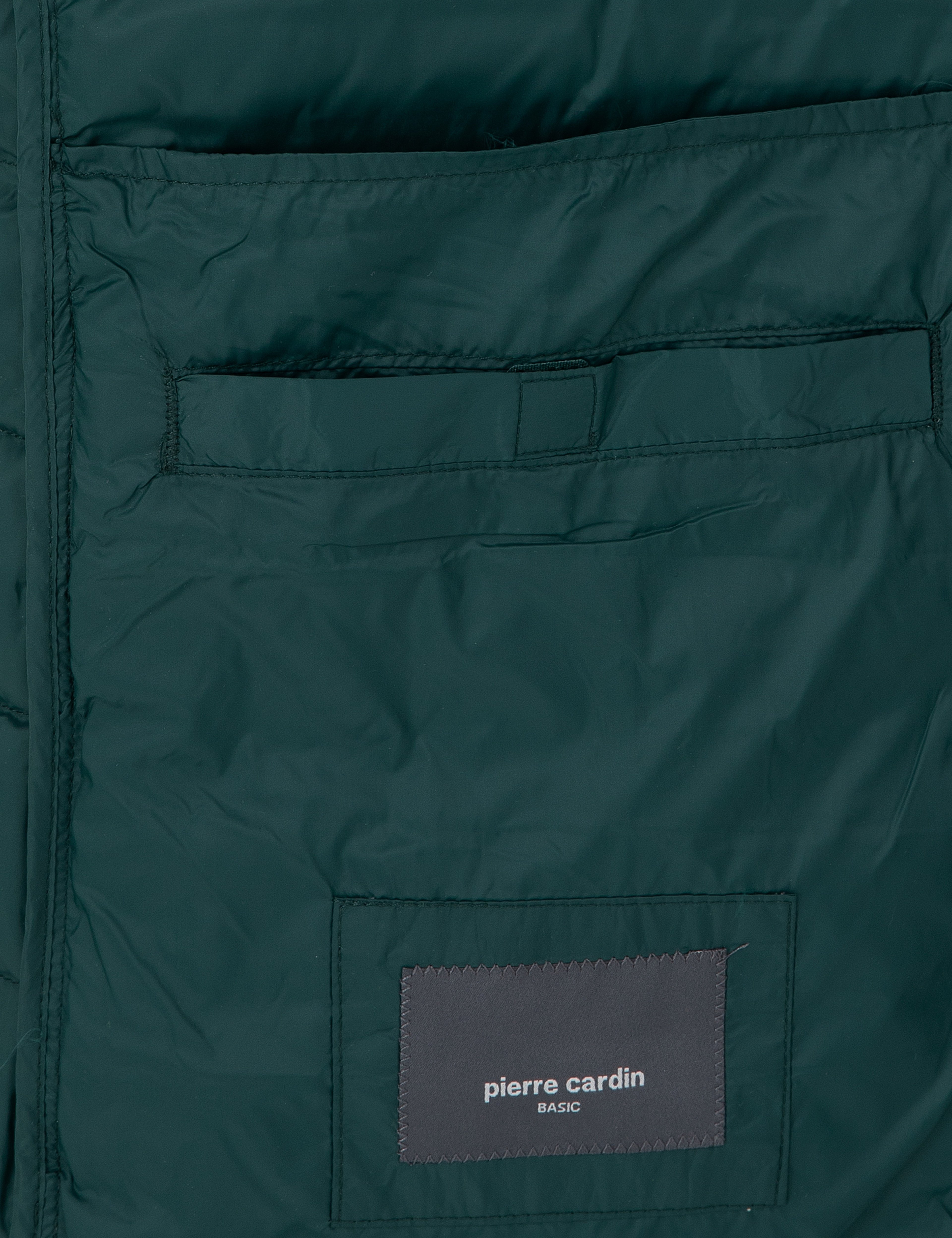 Yeşil Kapüşonlu Cropped Slim Mont