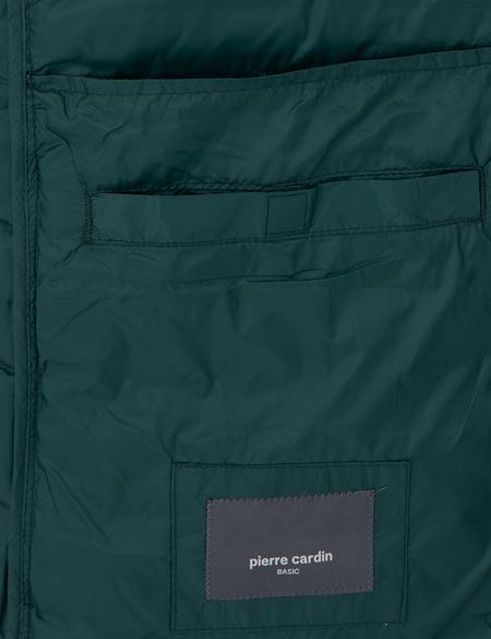 Yeşil Kapüşonlu Cropped Slim Mont - 50292790049