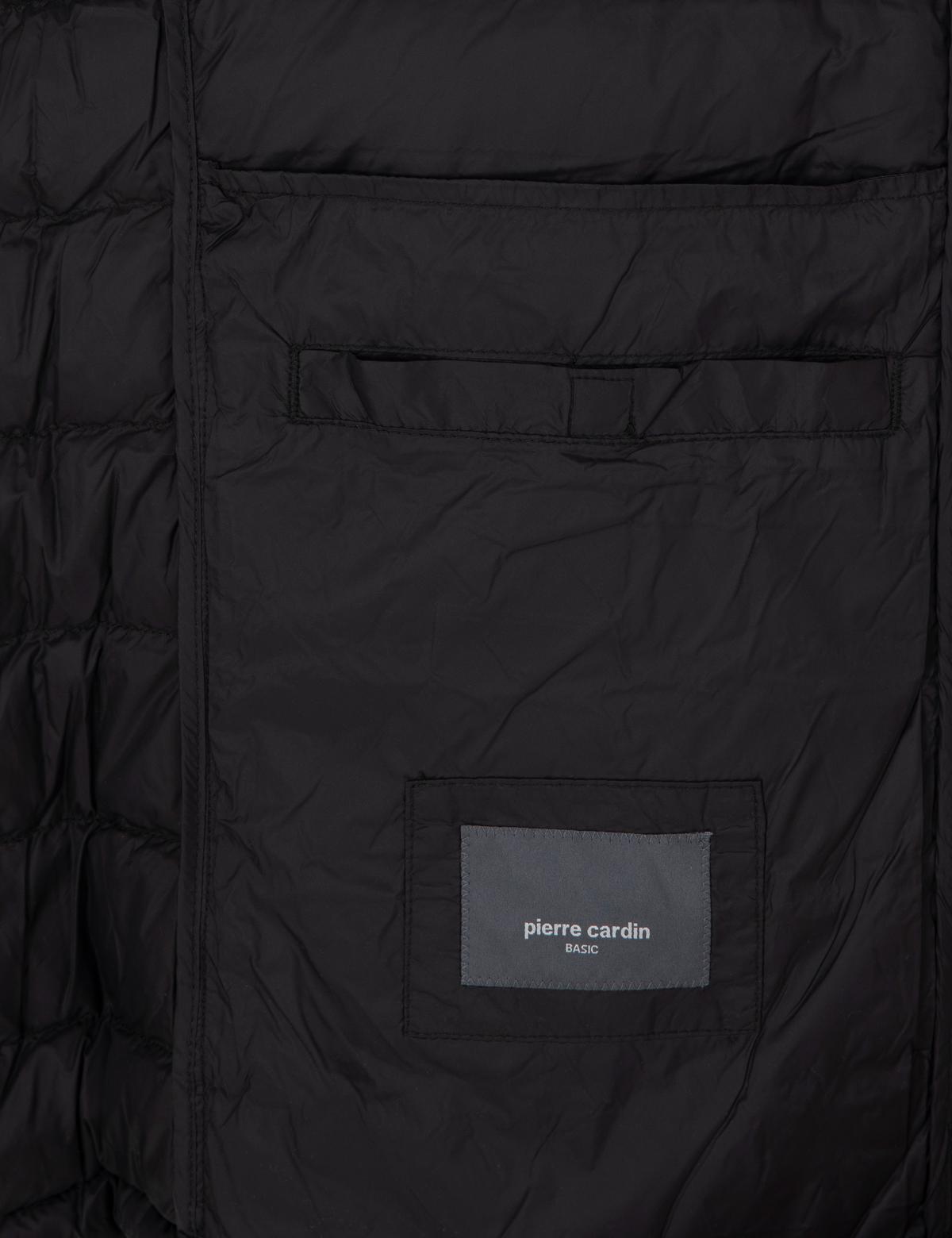 Siyah Kapüşonlu Cropped Slim Mont - 50292790026