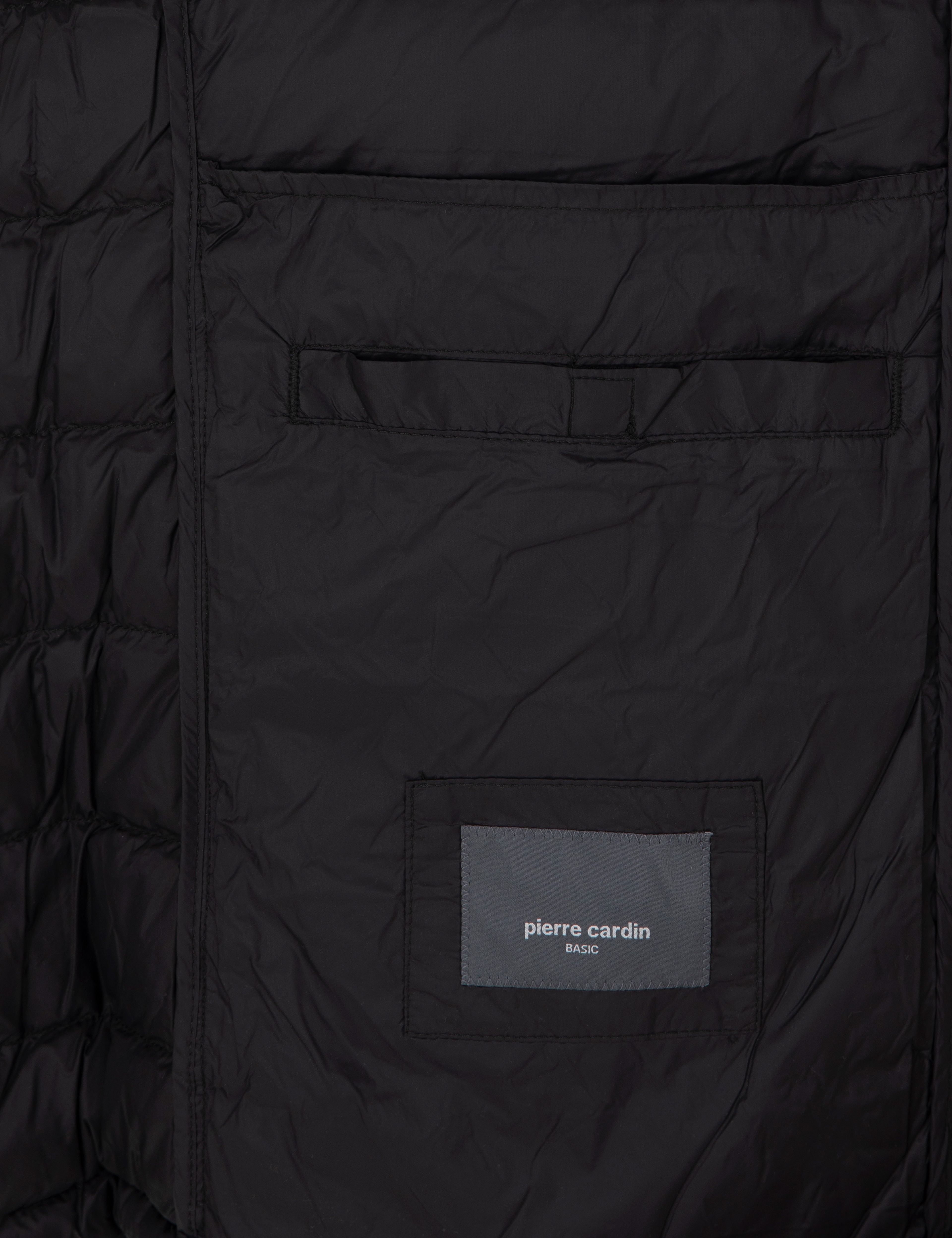 Siyah Kapüşonlu Cropped Slim Mont