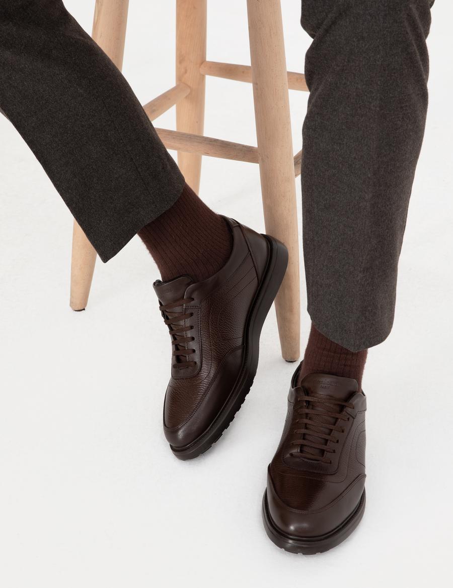 Kahverengi %100 Deri Casual Ayakkabı