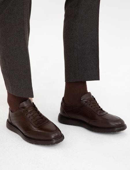 Kahverengi %100 Deri Casual Ayakkabı - 50298537012