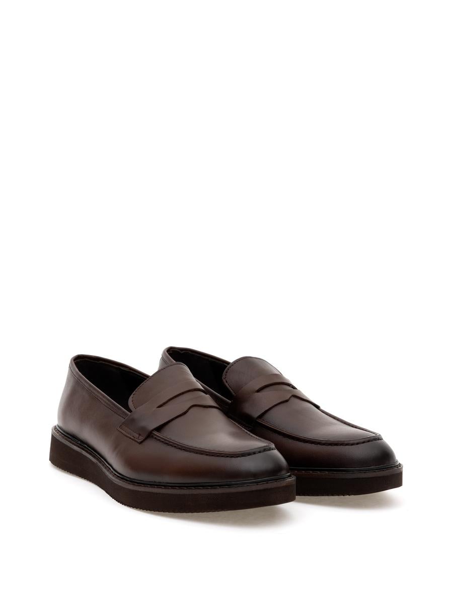 Kahverengi %100 Deri Casual Ayakkabı