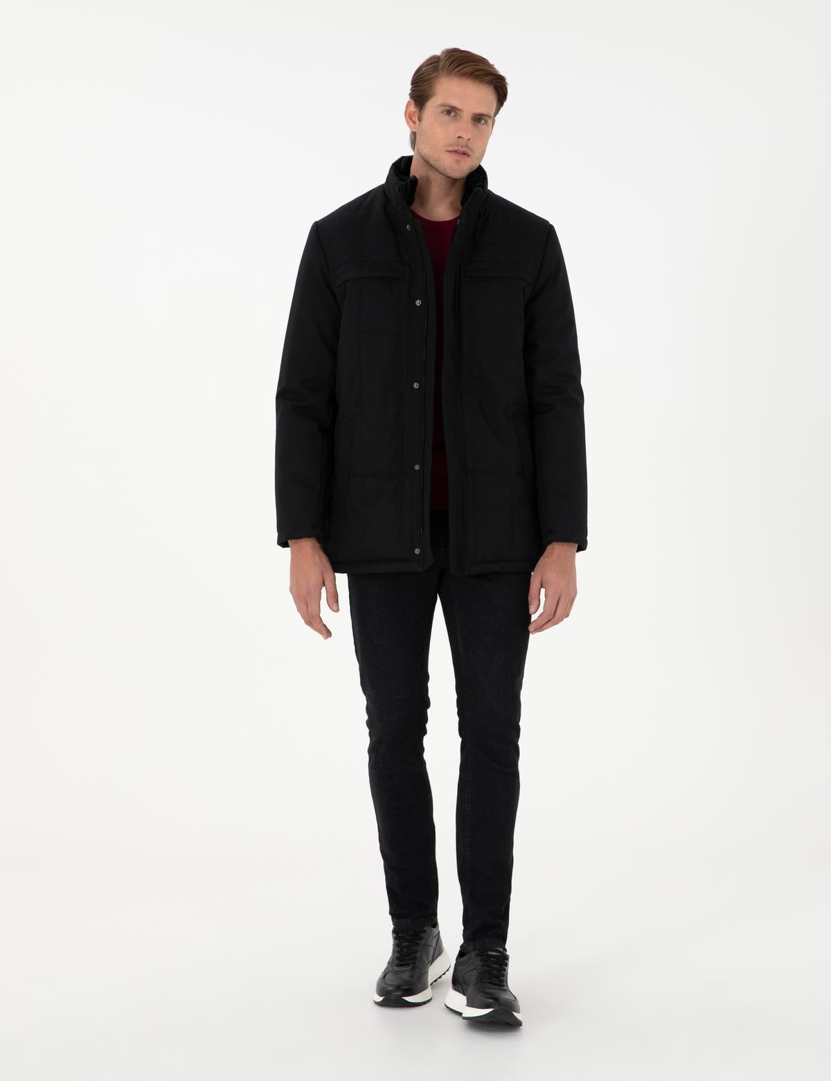 Siyah Basic Mont - 50292872002