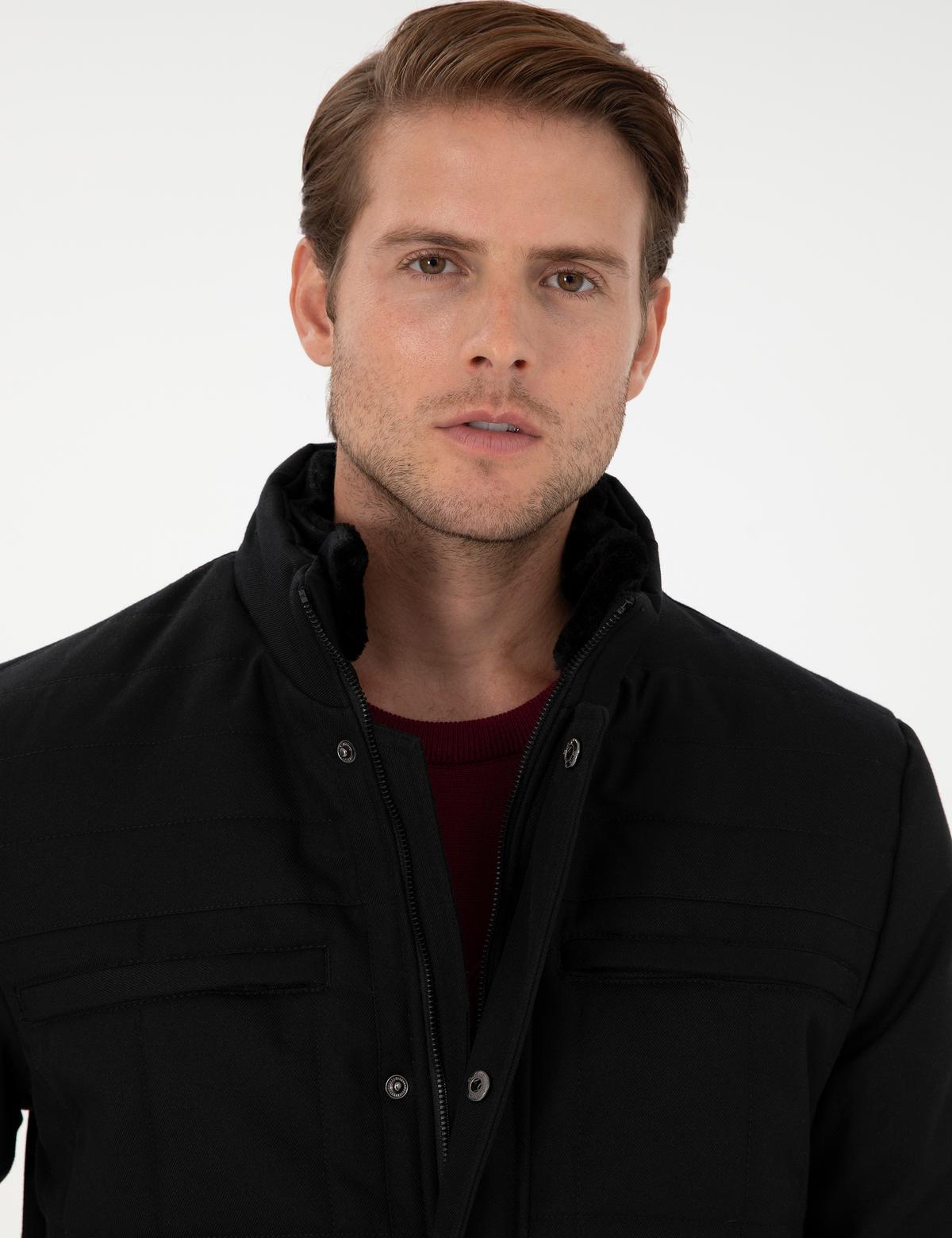 Siyah Basic Mont - 50292872002