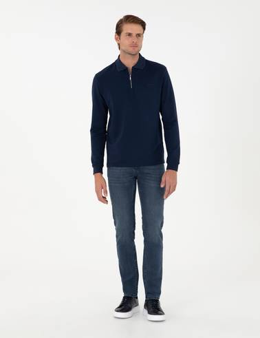 Lacivert Regular Fit Sweatshirt