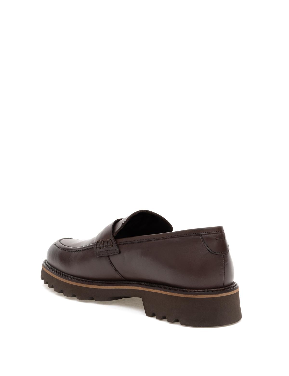 Kahverengi %100 Deri Casual Ayakkabı - 50295875009