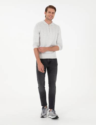 Siyah Slim Fit Jean Pantolon
