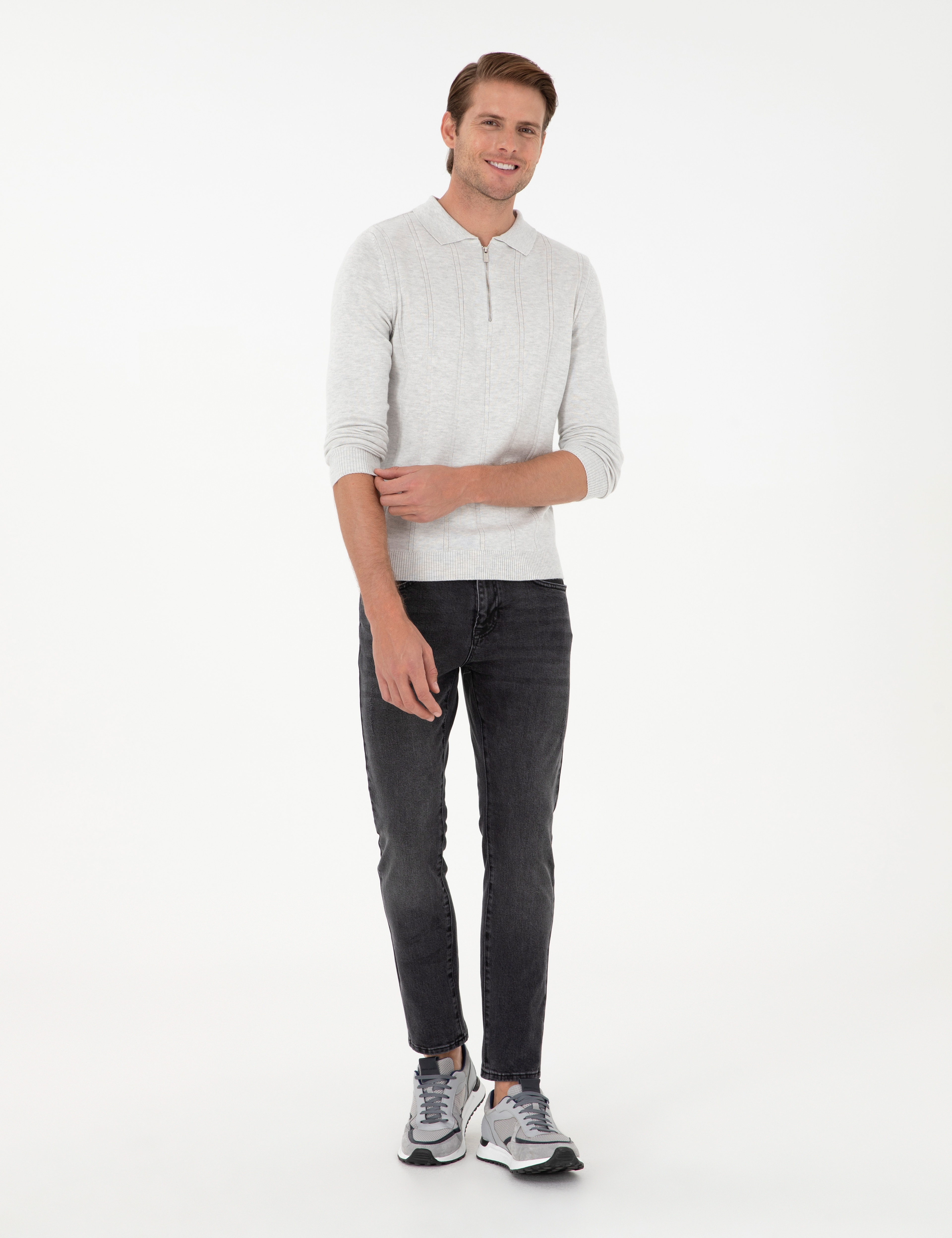 Siyah Slim Fit Jean Pantolon - Image 3