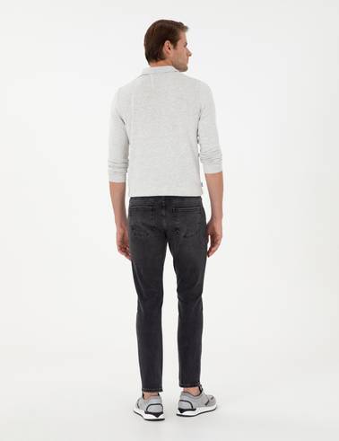 Siyah Slim Fit Jean Pantolon