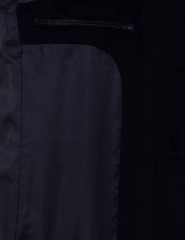 Lacivert Slim Fit Yün Karışımlı Palto