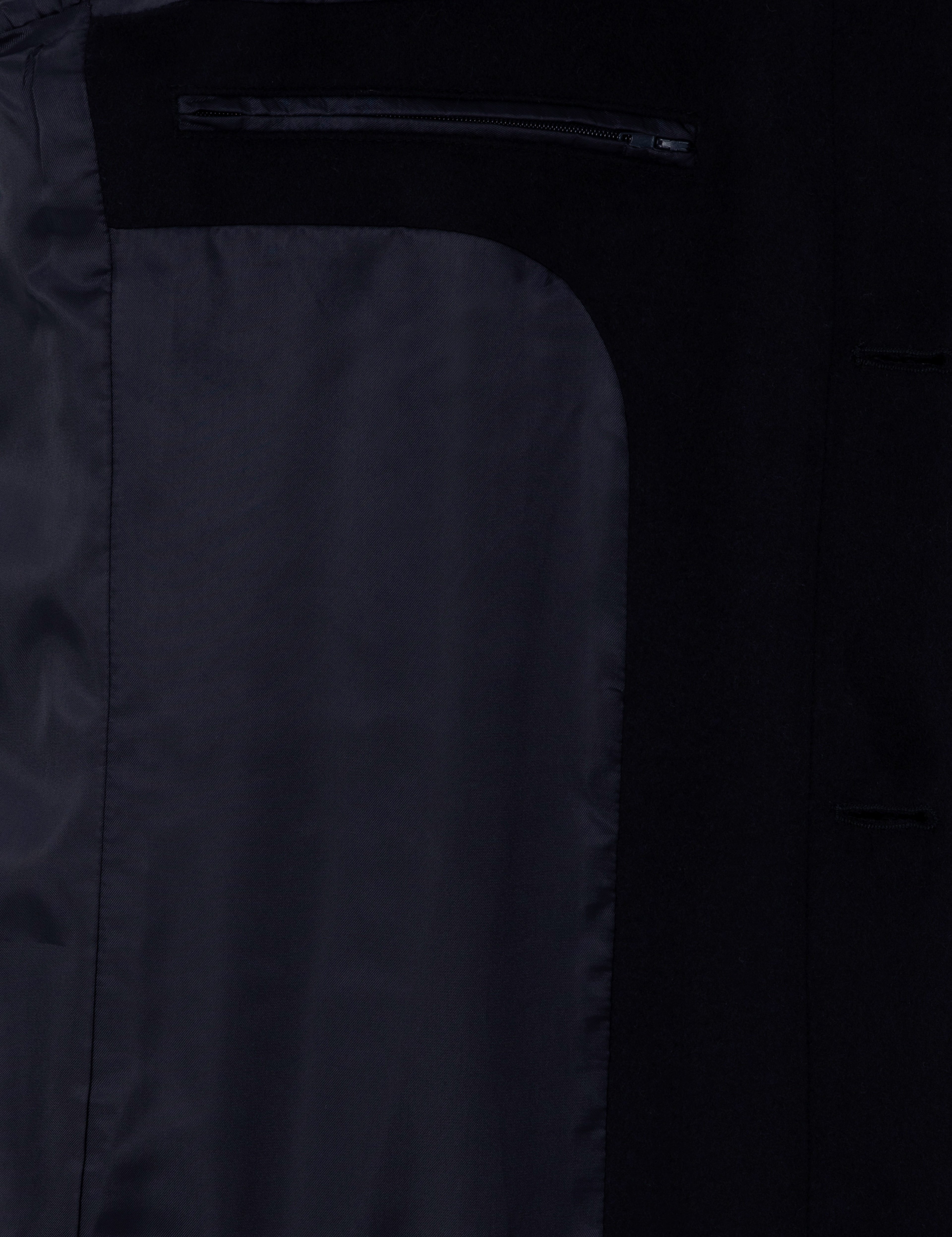 Lacivert Slim Fit Yün Karışımlı Palto - Image 6