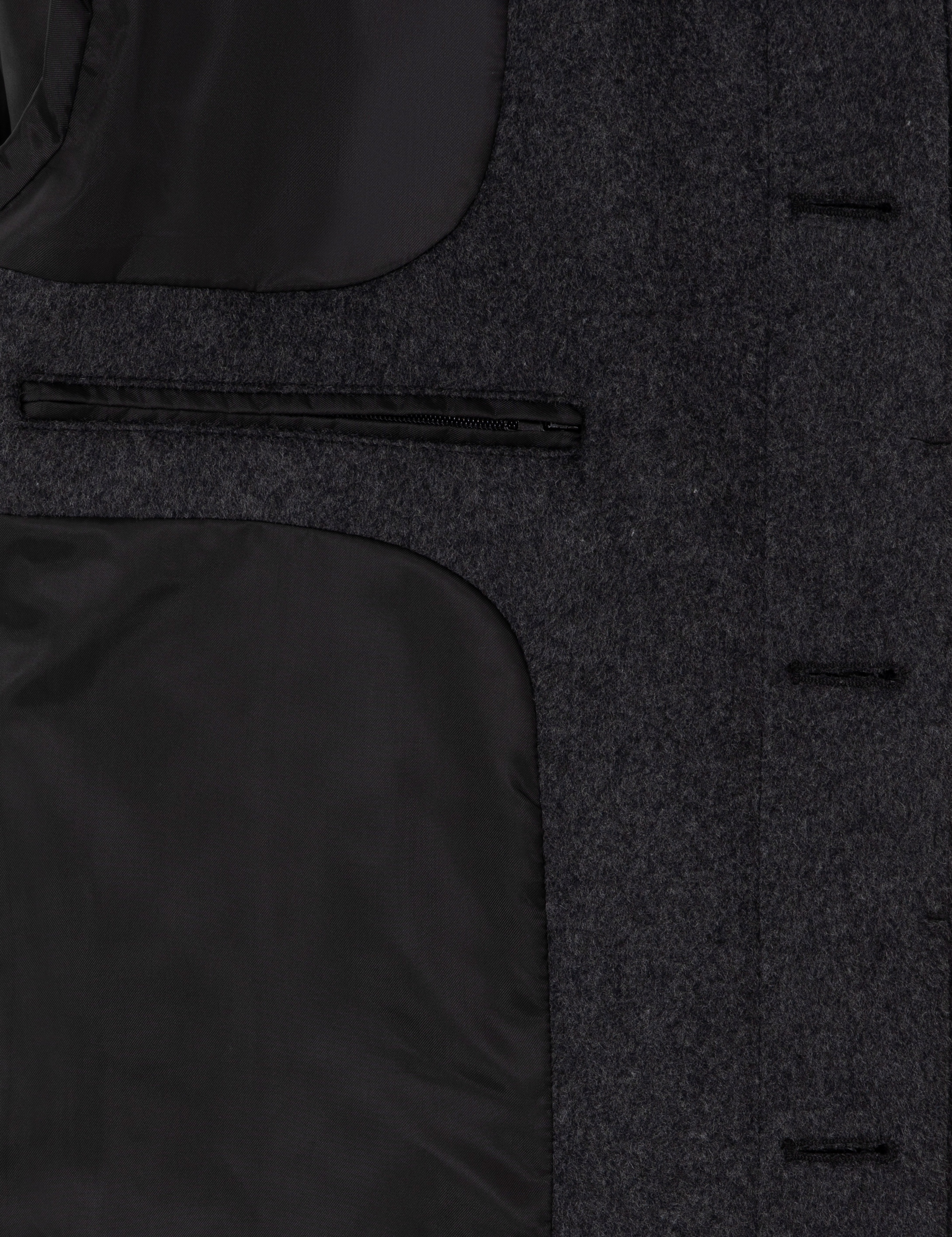 Antrasit Slim Fit Yün Karışımlı Palto - Image 6