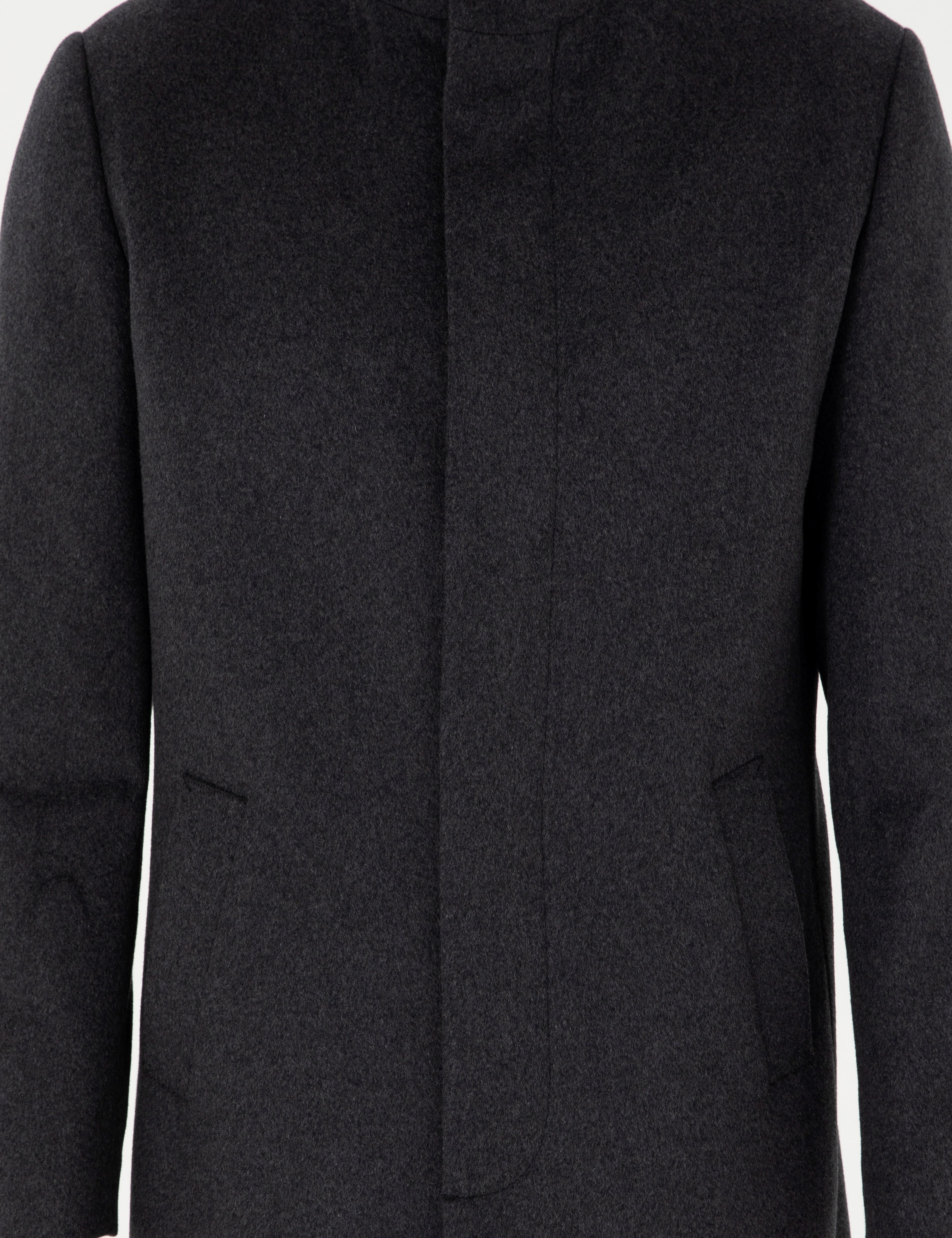 Antrasit Slim Fit Yün Karışımlı Palto - Image 7