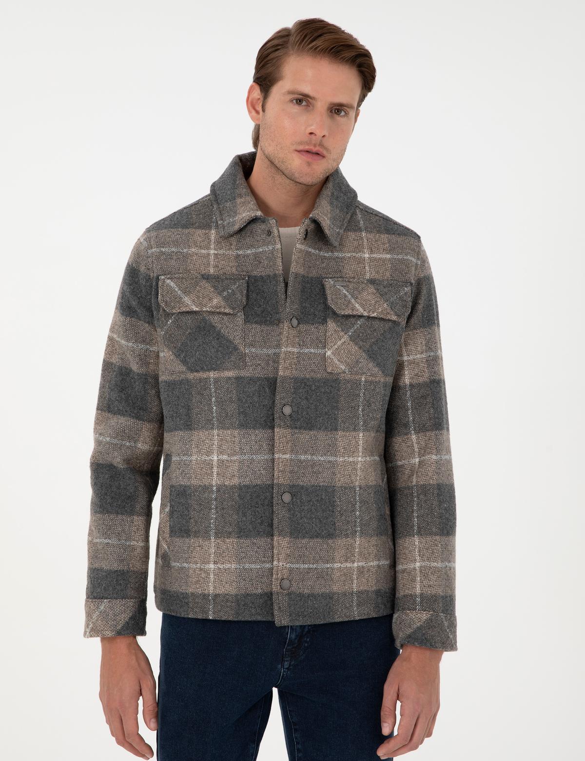 Gri Kaşe Mont - 50293945017