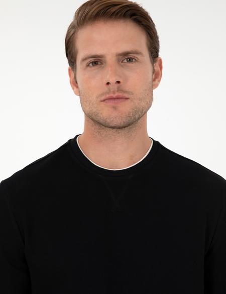 Siyah Regular Fit Sweatshirt - 50296485031