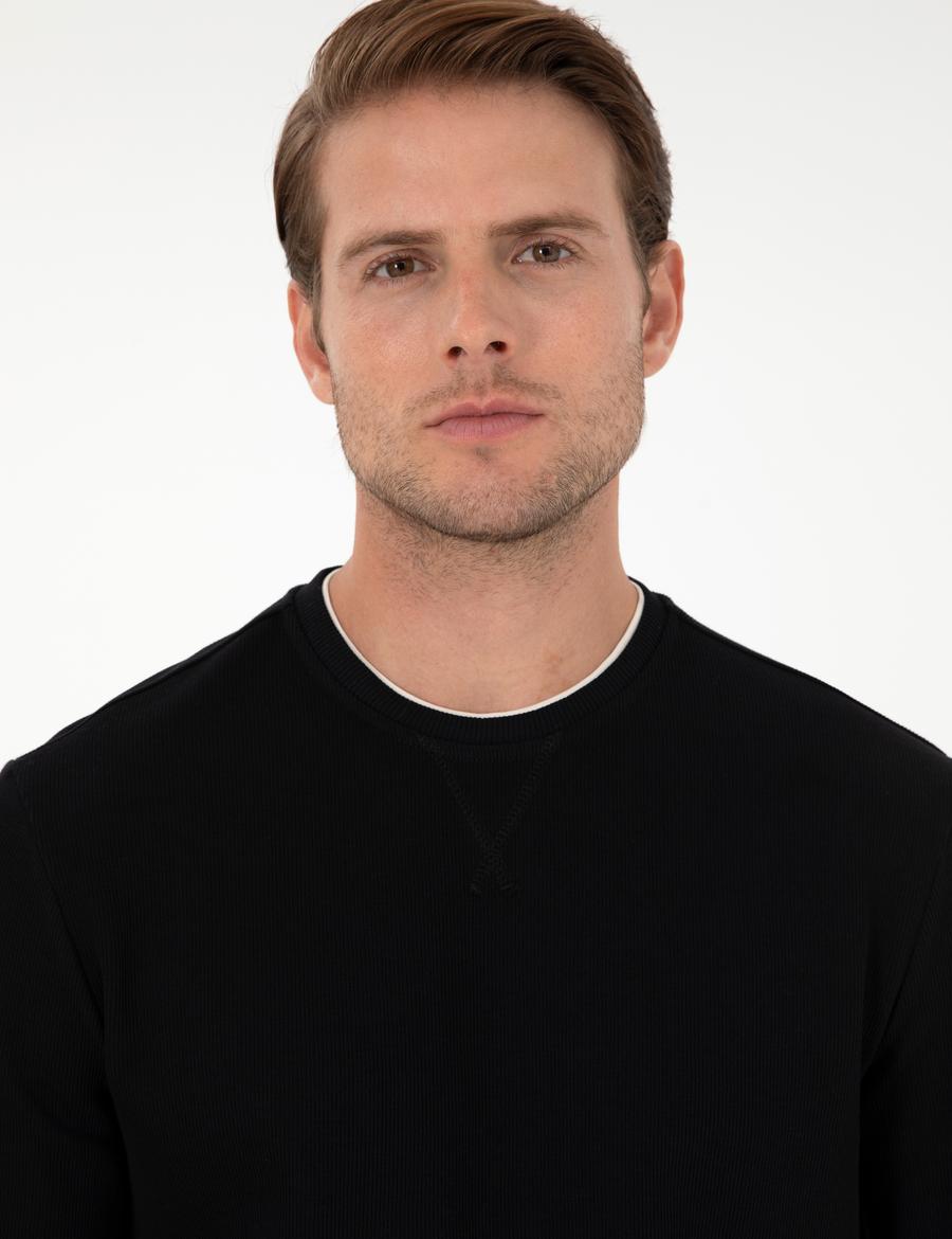 Siyah Regular Fit Sweatshirt