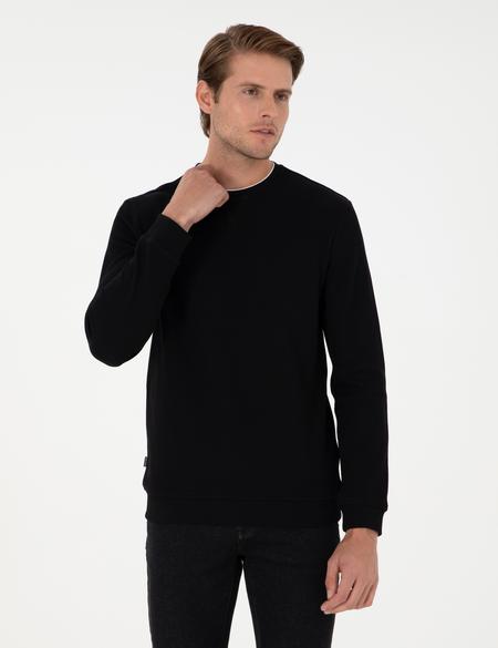 Siyah Regular Fit Sweatshirt - 50296485031