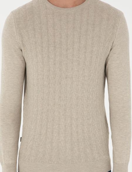 Kum Melanj Slim Fit Bisiklet Yaka Triko Kazak - 50300499013