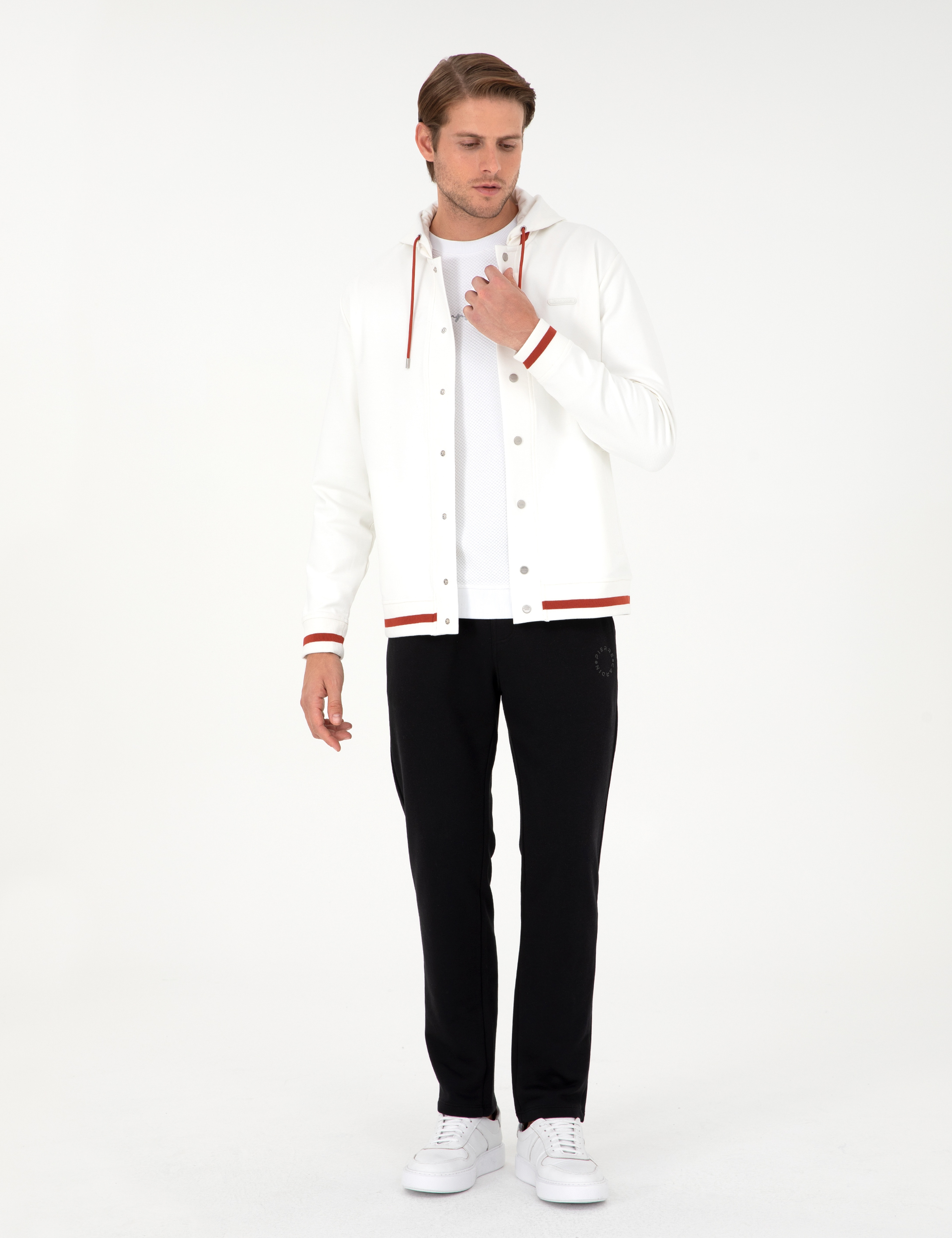 Ekru Regular Fit Örme Hırka - Image 4