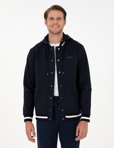 Lacivert Regular Fit Örme Hırka