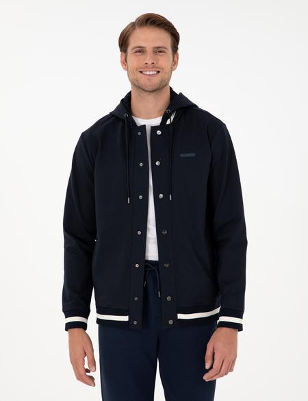 Lacivert Regular Fit Örme Hırka - 50292482007