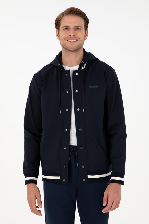 Lacivert Regular Fit Örme Hırka