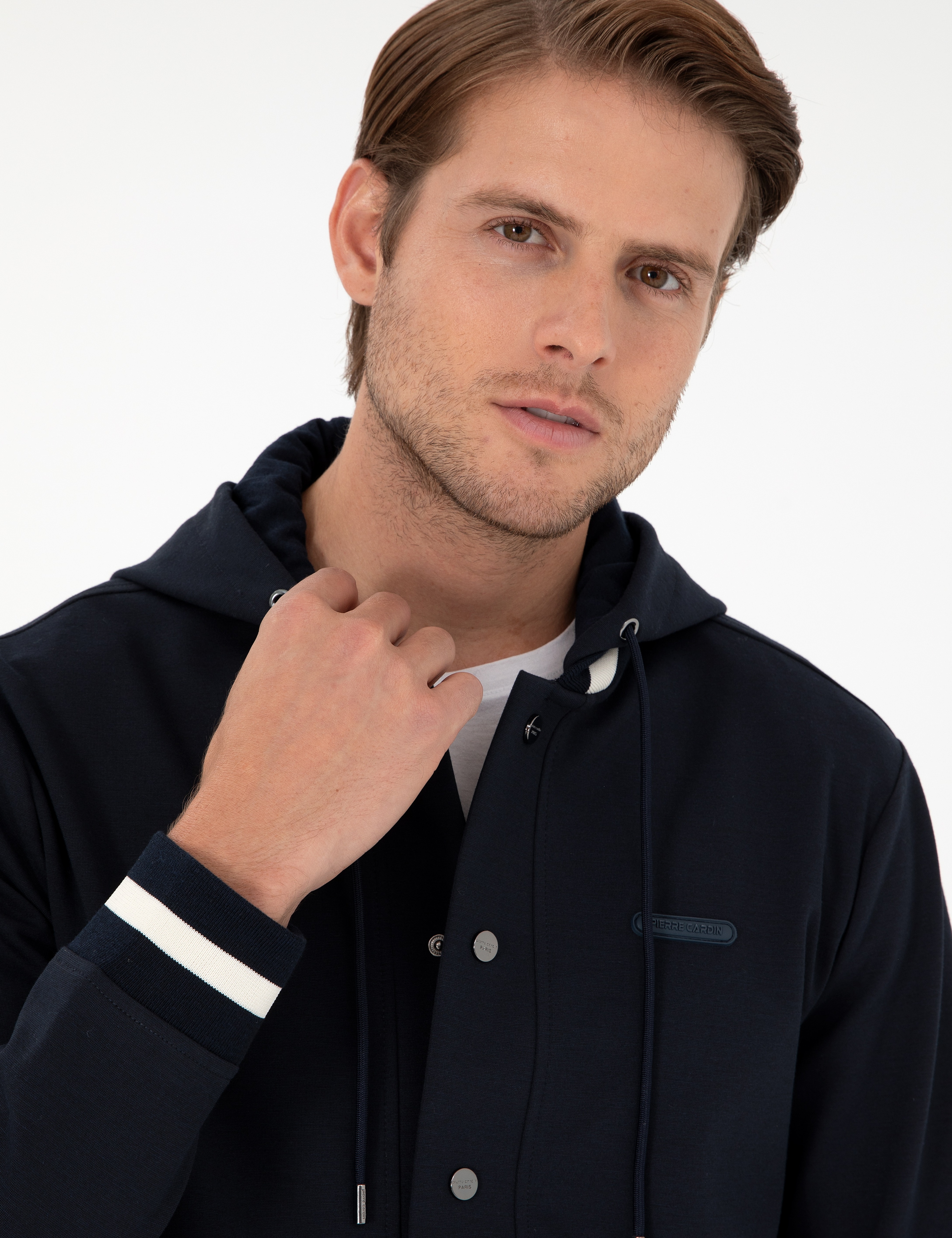 Lacivert Regular Fit Örme Hırka - Image 2