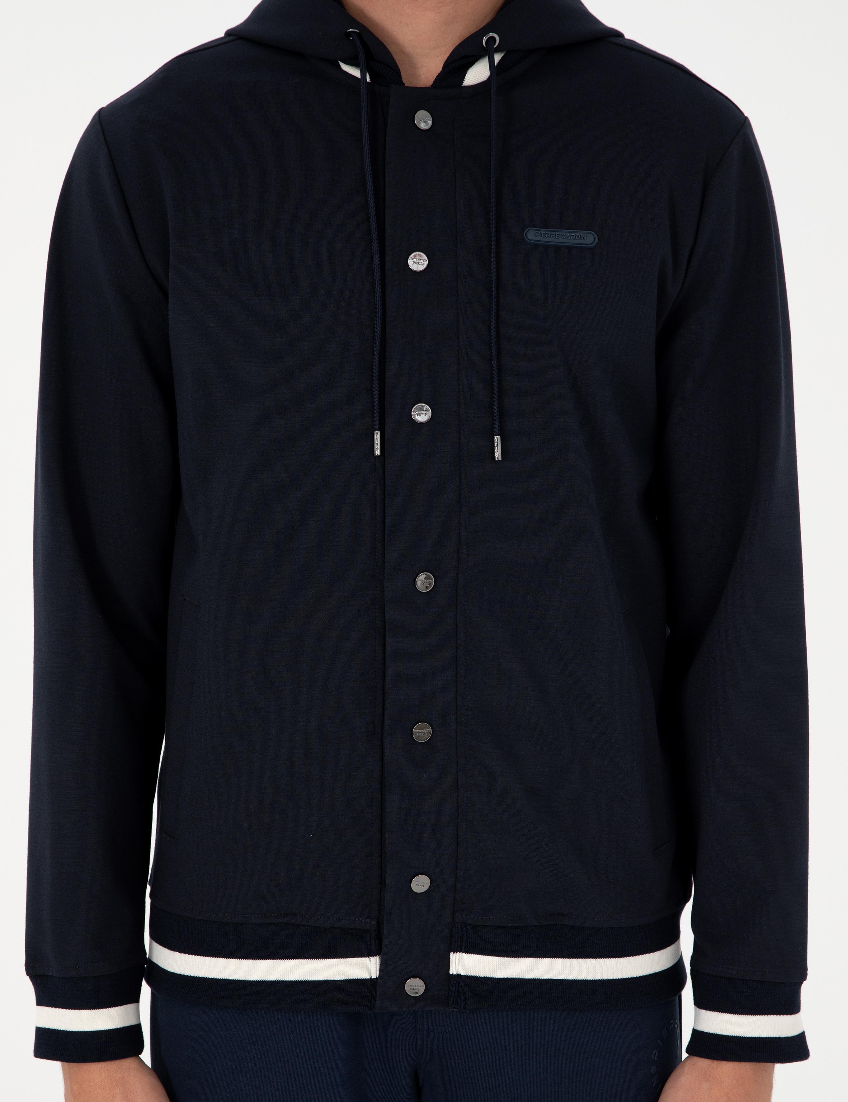 Lacivert Regular Fit Örme Hırka