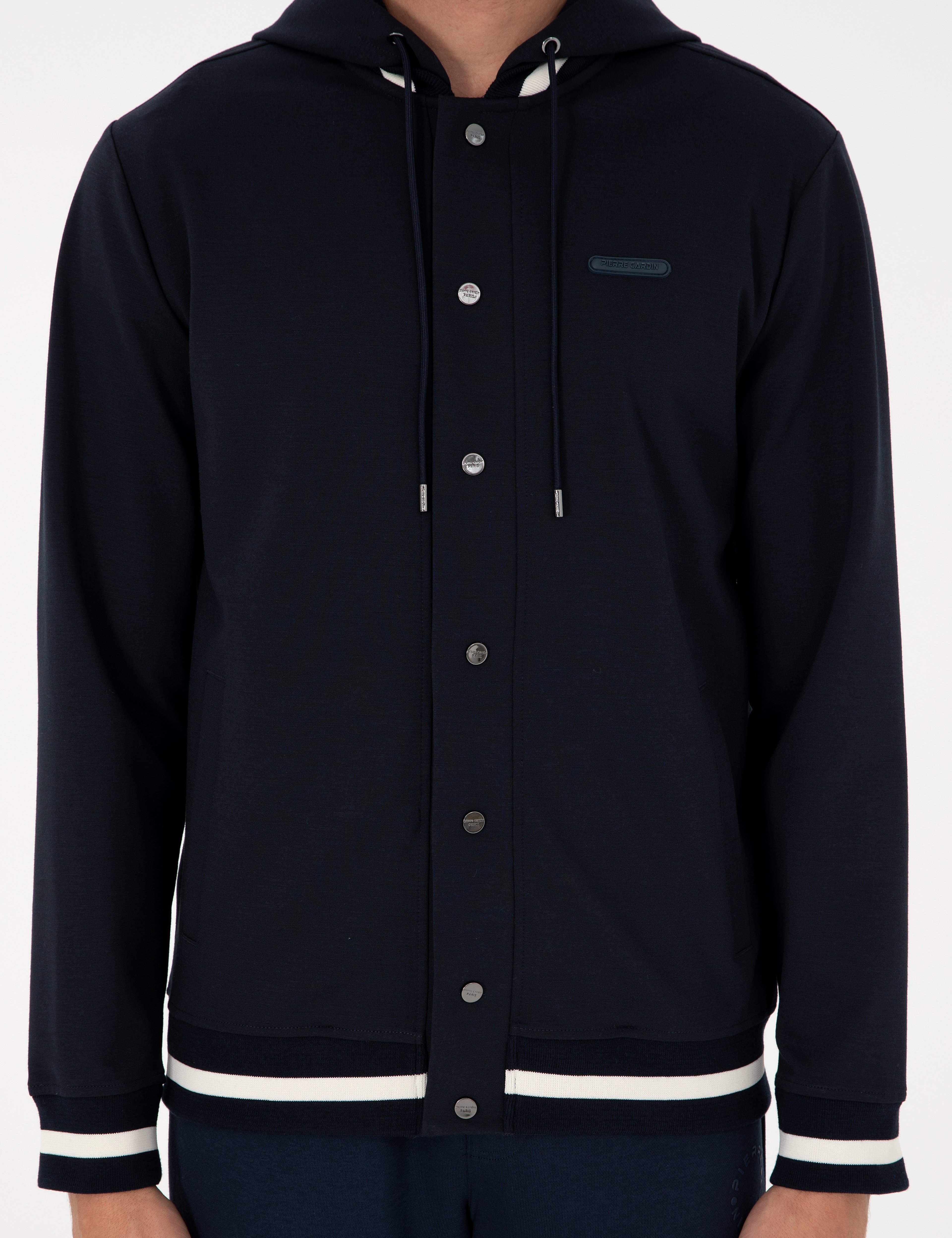 Lacivert Regular Fit Örme Hırka - Image 6