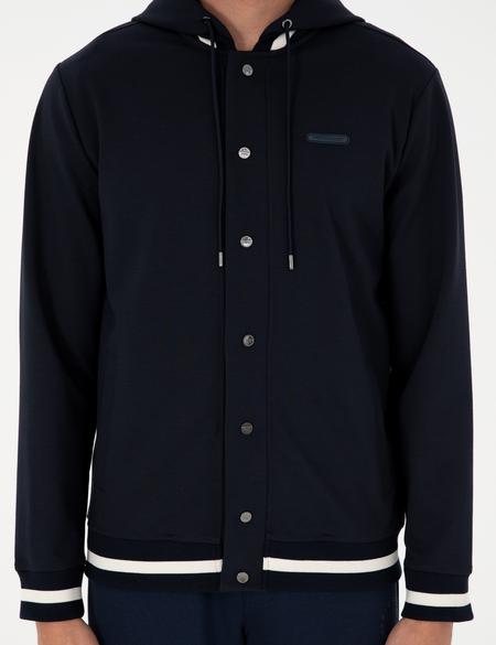 Lacivert Regular Fit Örme Hırka - 50292482007