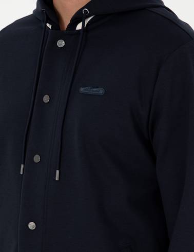 Lacivert Regular Fit Örme Hırka