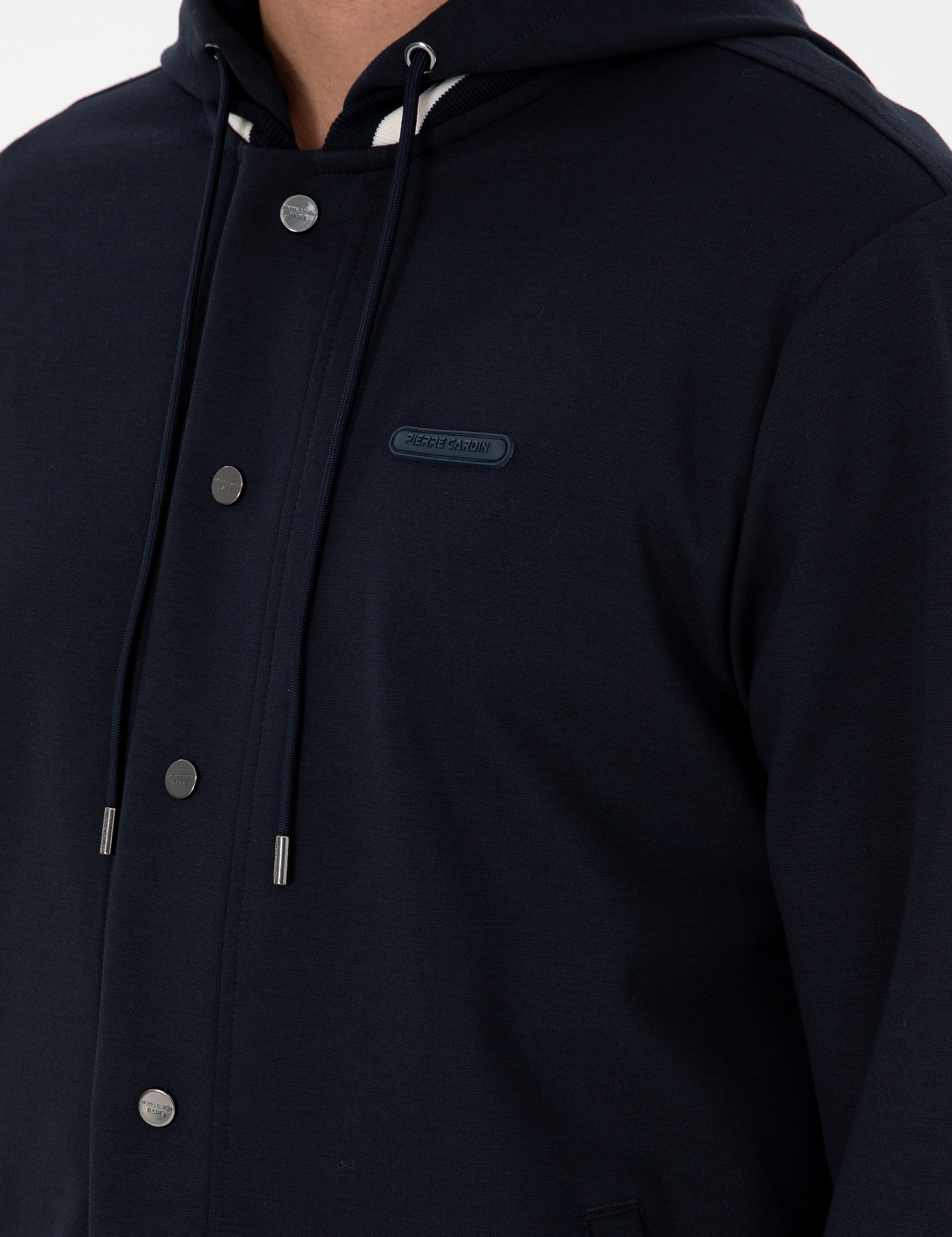 Lacivert Regular Fit Örme Hırka - Image 7
