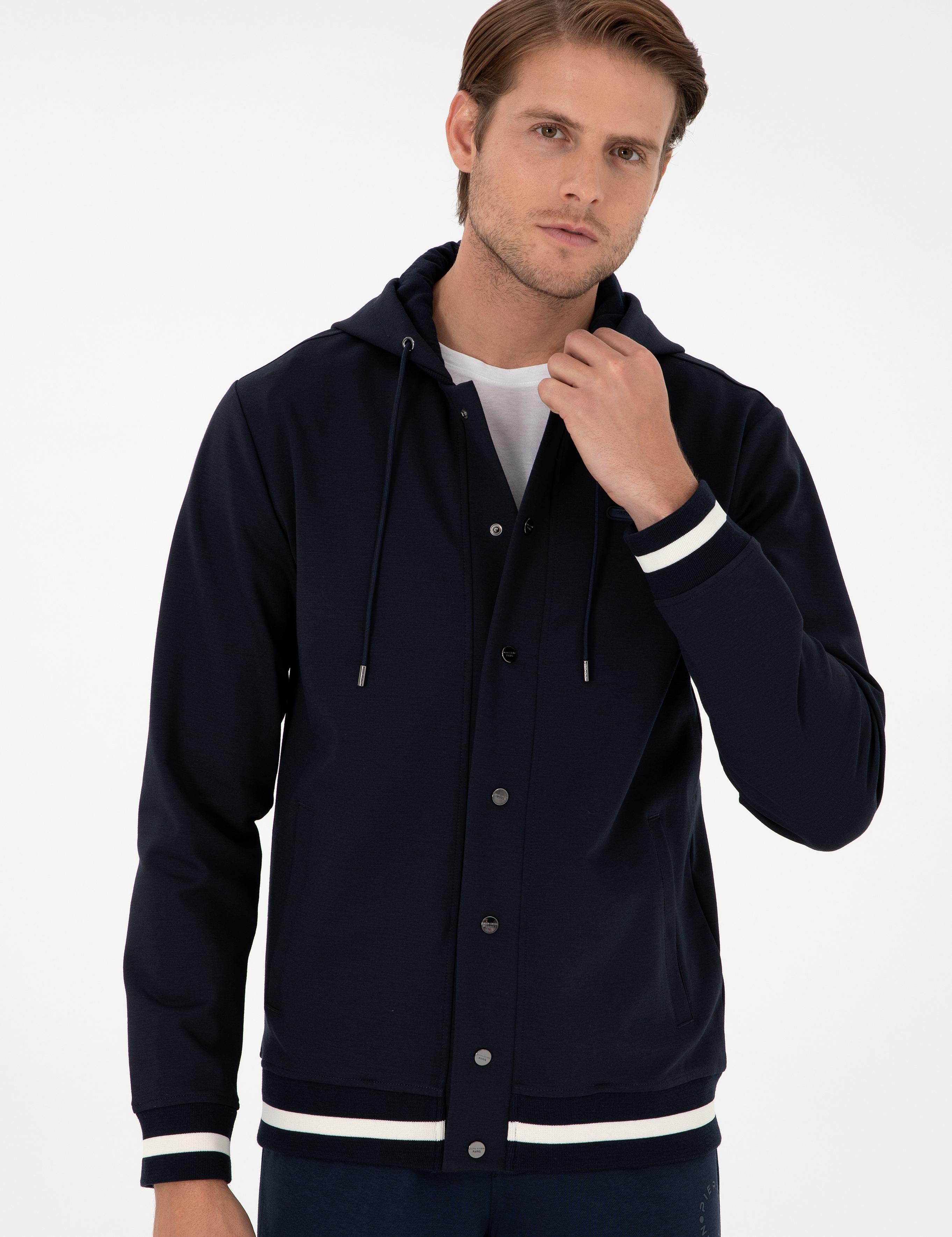 Lacivert Regular Fit Örme Hırka