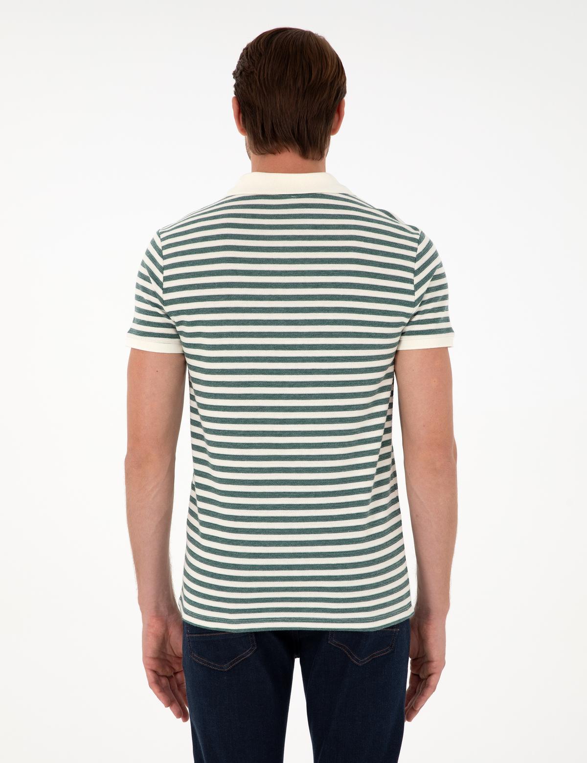 Yeşil Slim Fit Tişört - 50294331019