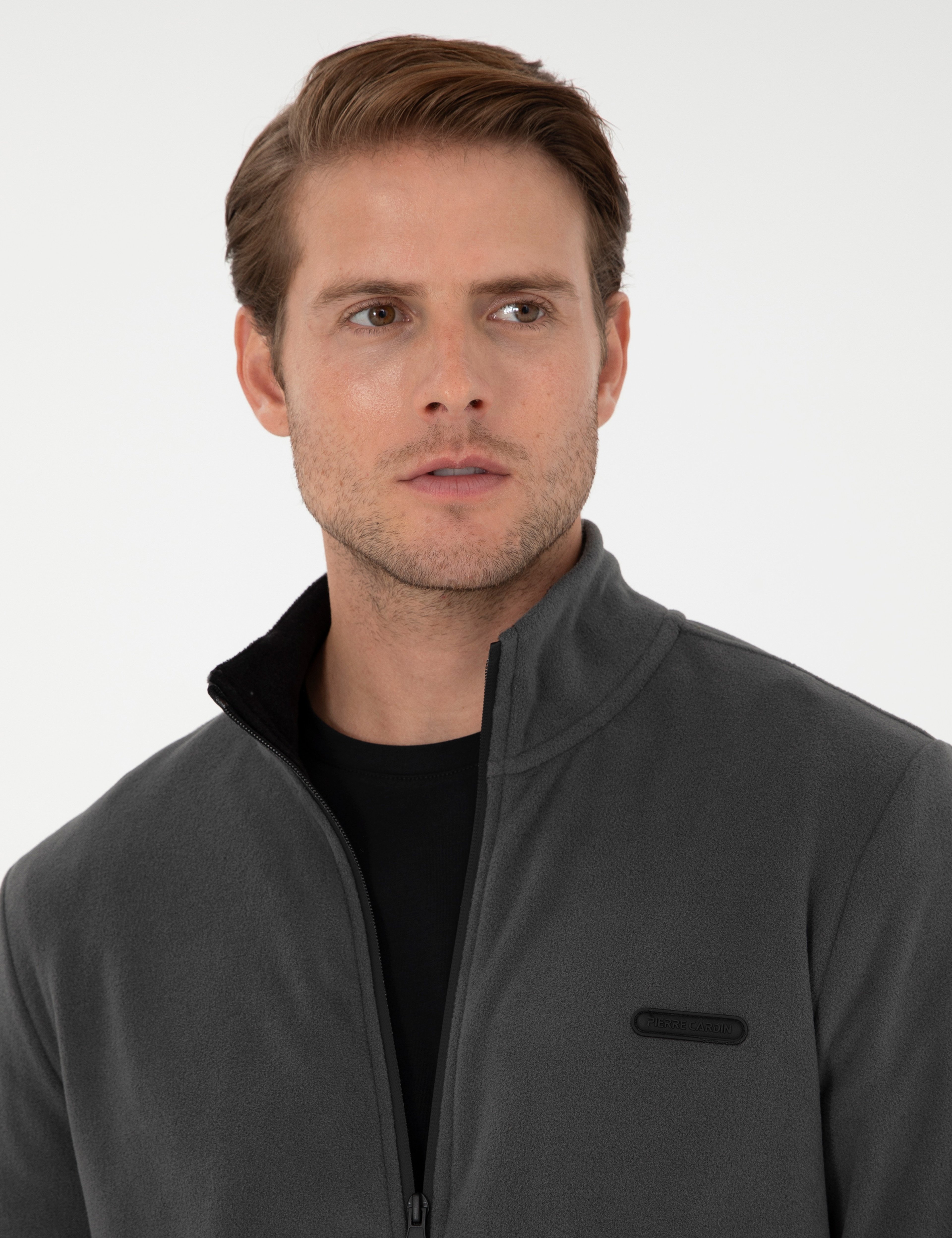 Antrasit Regular Fit Polar Hırka - Image 2