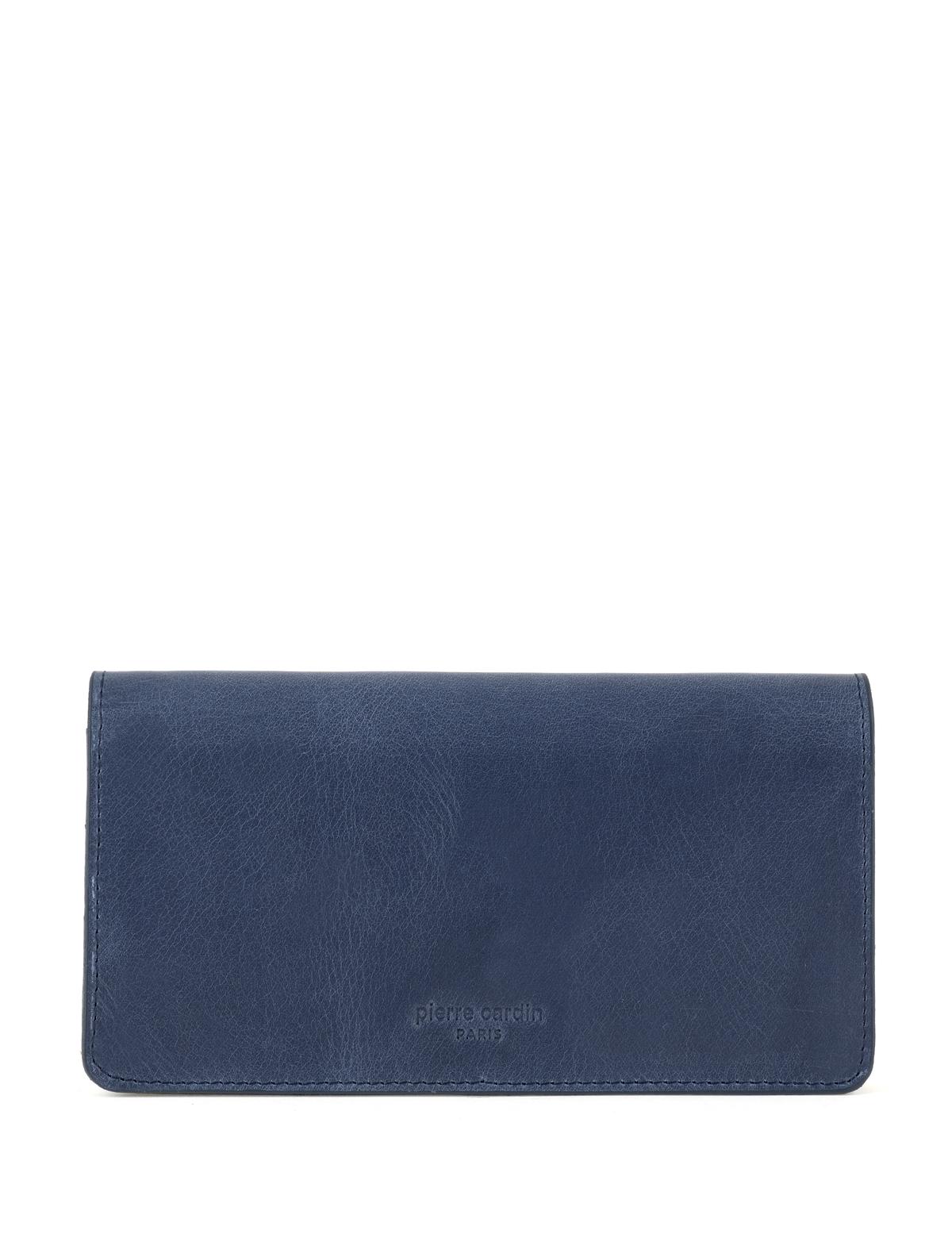 Erkek Lacivert Deri Cüzdan - 50305186003