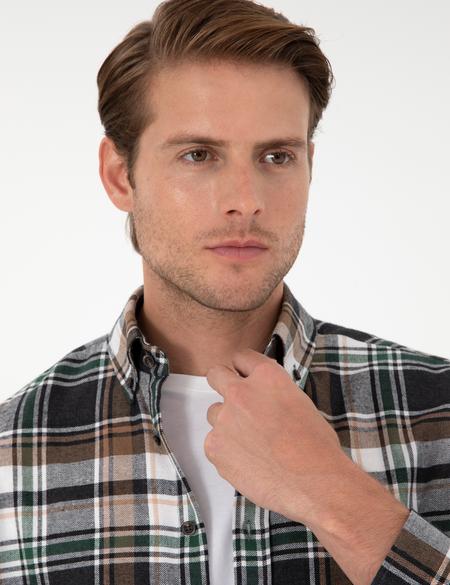 Kahverengi Comfort Fit Oduncu Gömlek - 50292889016