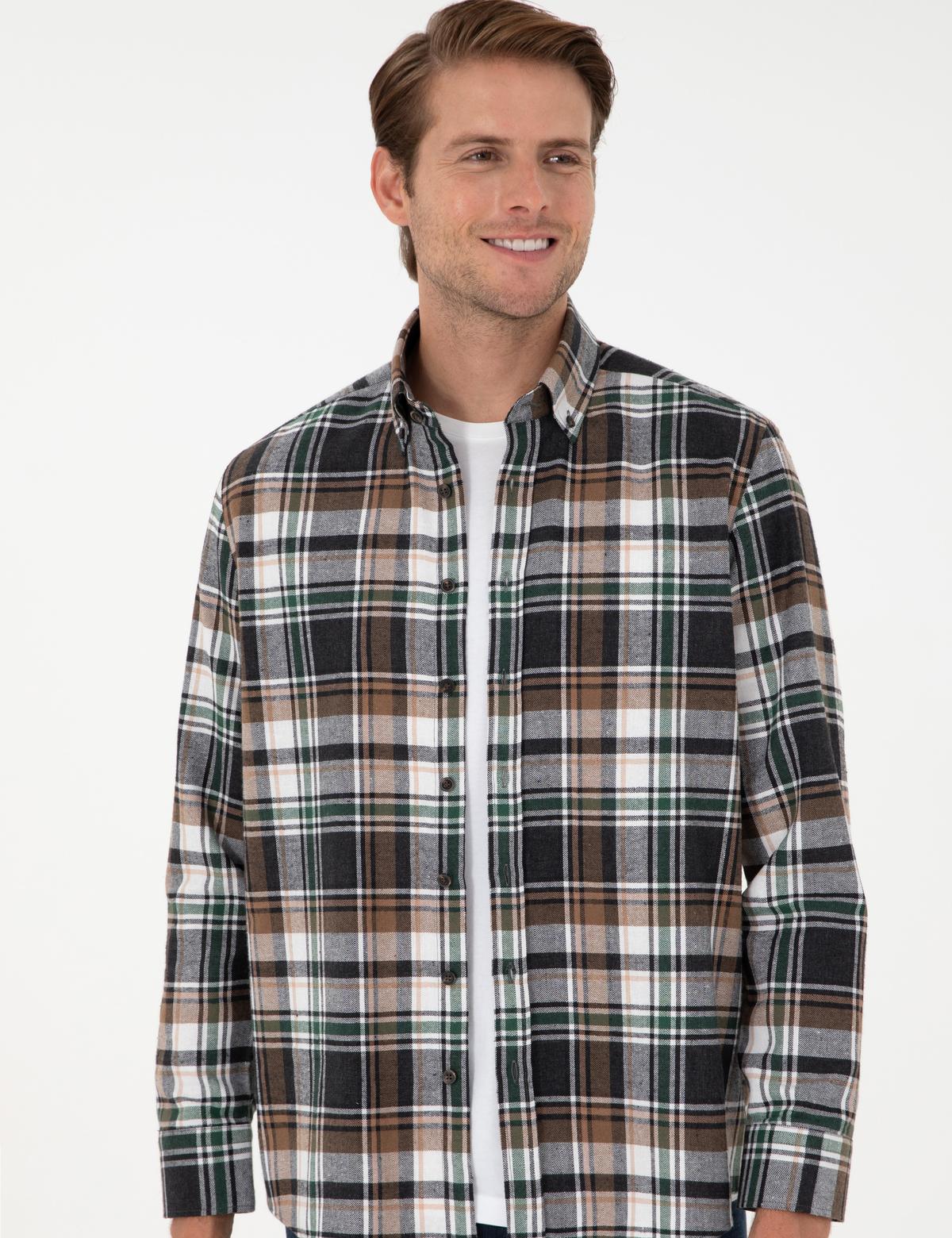 Kahverengi Comfort Fit Oduncu Gömlek - 50292889016