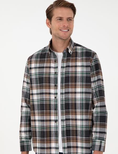 Kahverengi Comfort Fit Oduncu Gömlek - 50292889016