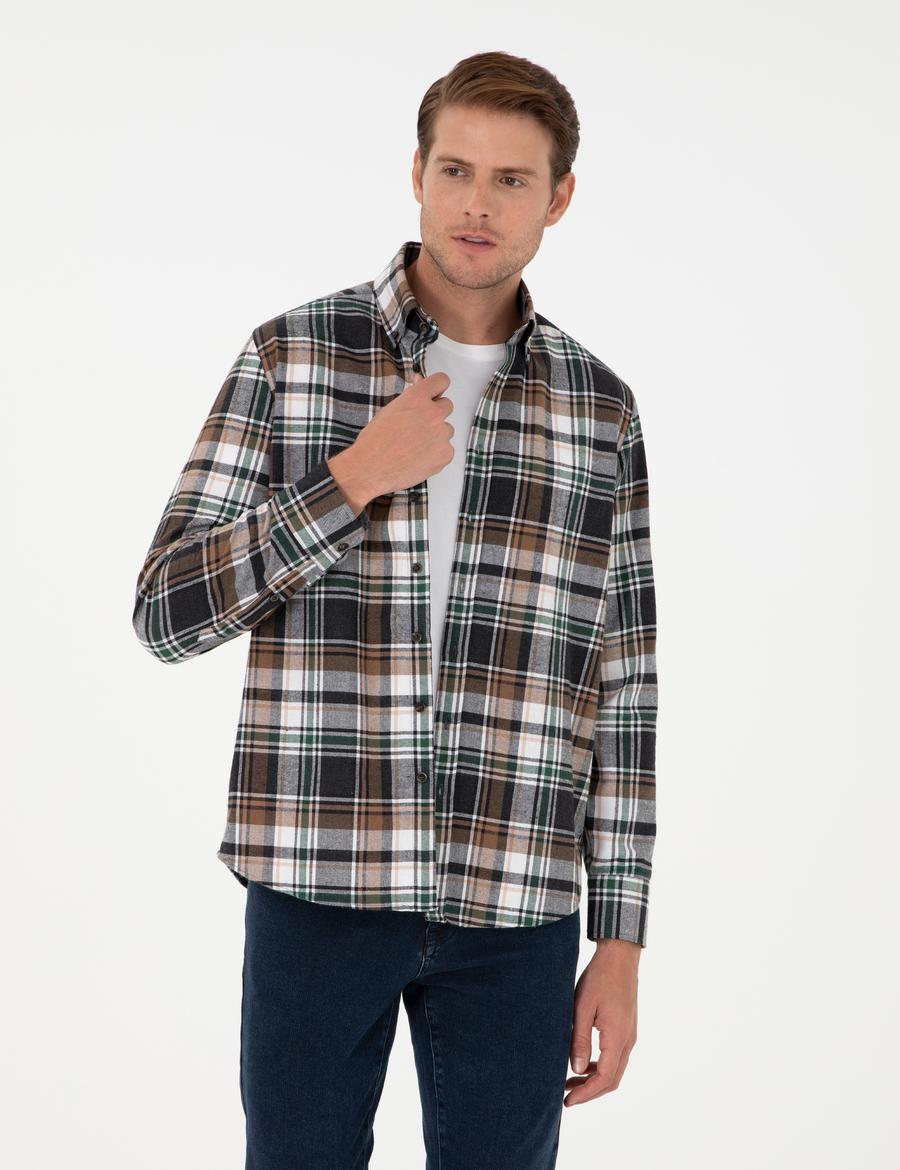 Kahverengi Comfort Fit Oduncu Gömlek